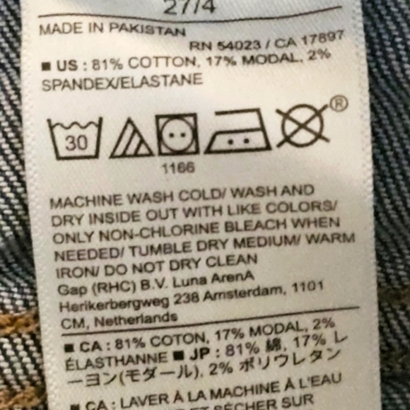 Banana Republic Skinny Fit Dark Wash Distressed Size 27/4 - Picture 10 of 10